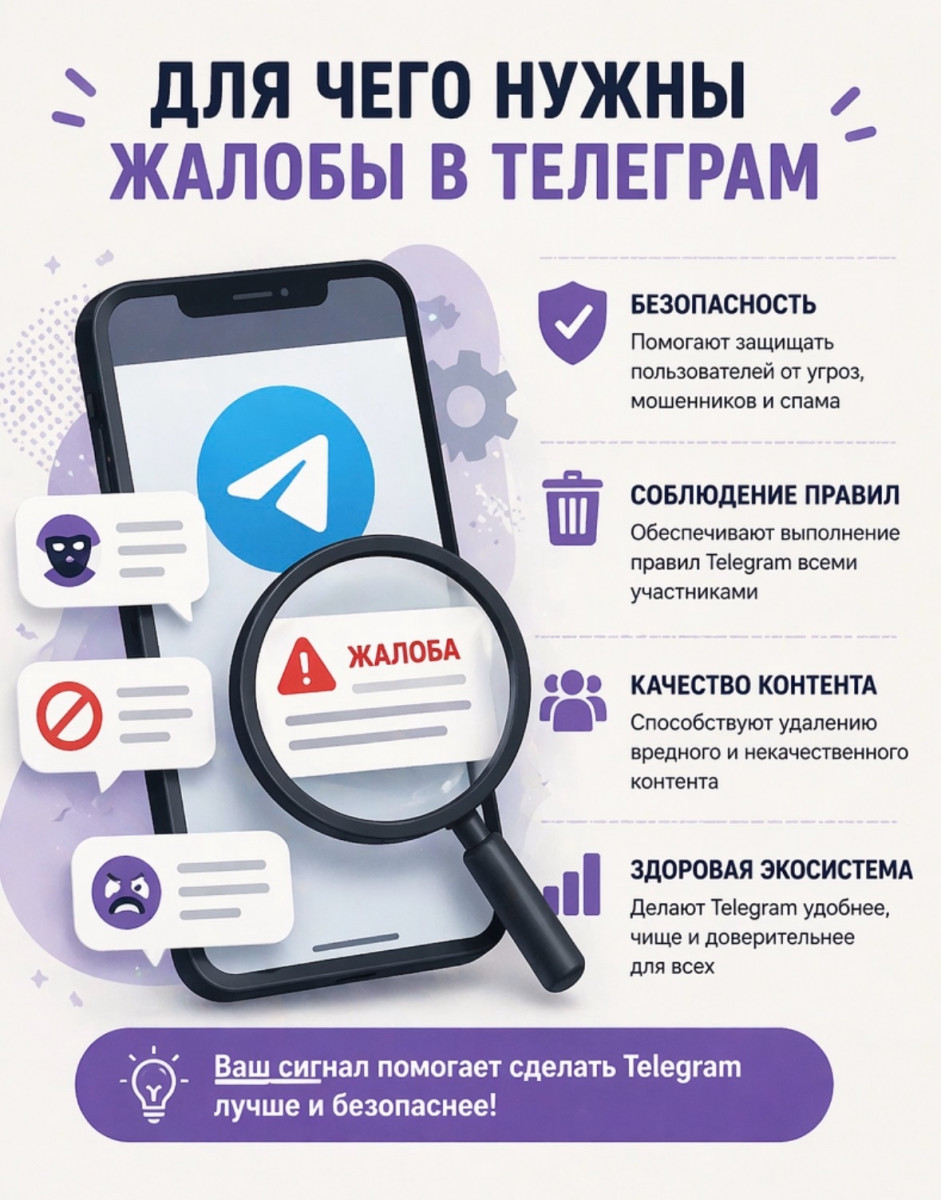 для чего нужны жалобы в тг